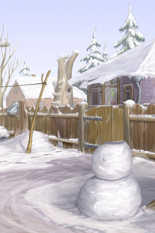 Снеговик обои