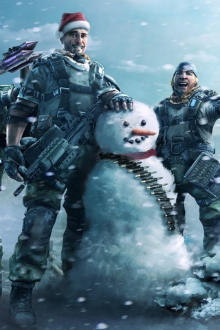 Новый год в шутере обои