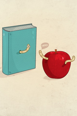 Книжный червь обои