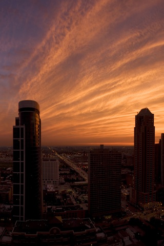Сумерки в городе обои