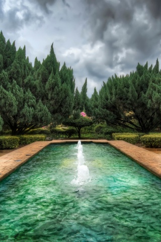 Фонтан в заповеднике обои