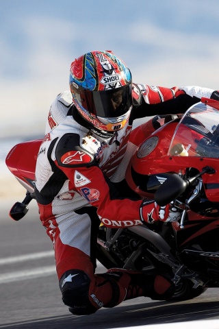 Мотоциклист на Хонде обои