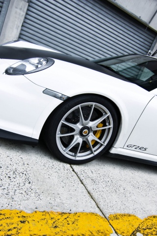 Белый порше обои