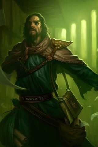 Маг в библиотеке обои