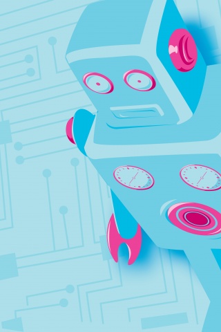 Векторный робот обои