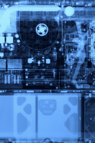 Рентгеновский снимок ноутбука обои