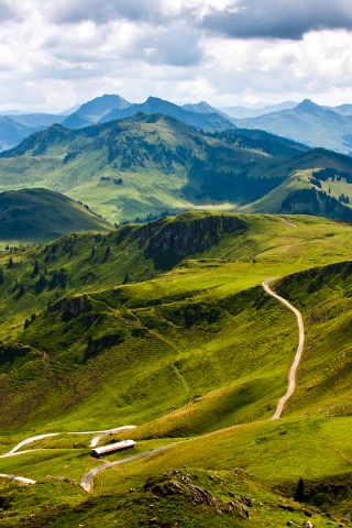 Извилистая горная дорога обои