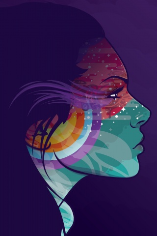 Профиль девушки обои