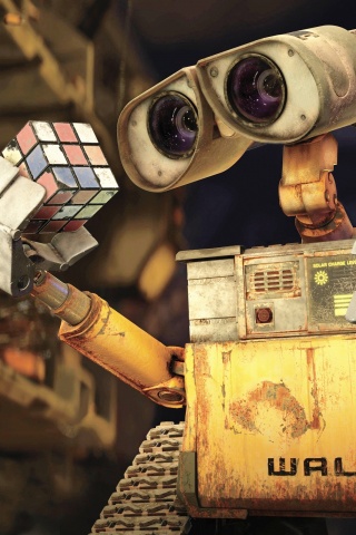 Валли и кубик Рубика обои