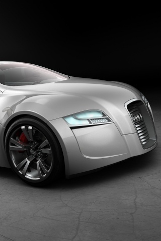 Серебристый концепт ауди обои