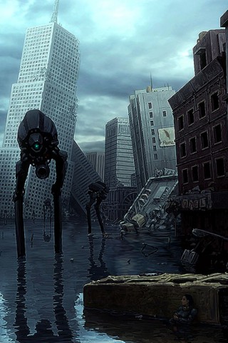 Постапокалиптический город обои