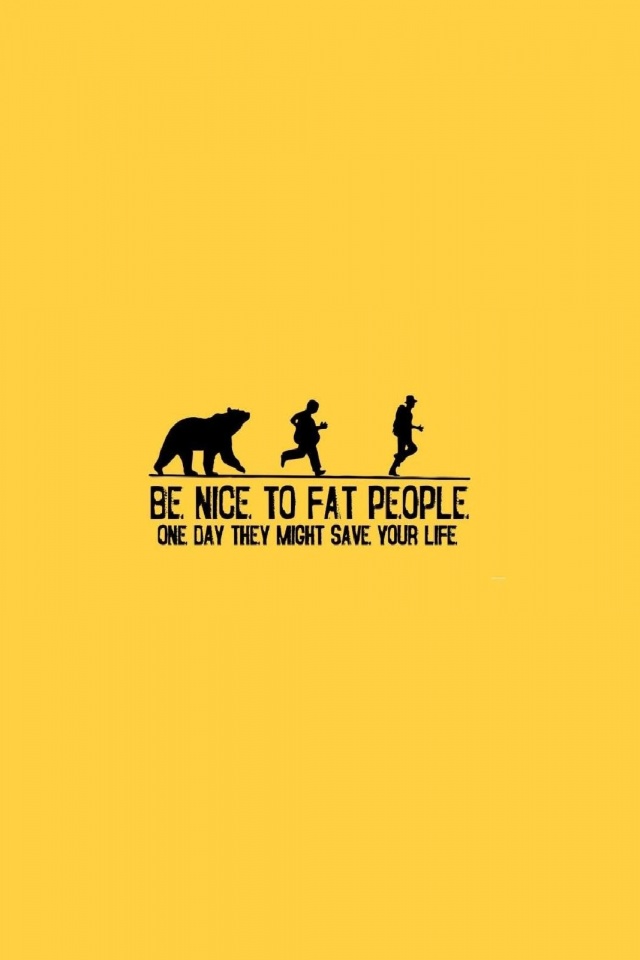 Be nice to fat people обои