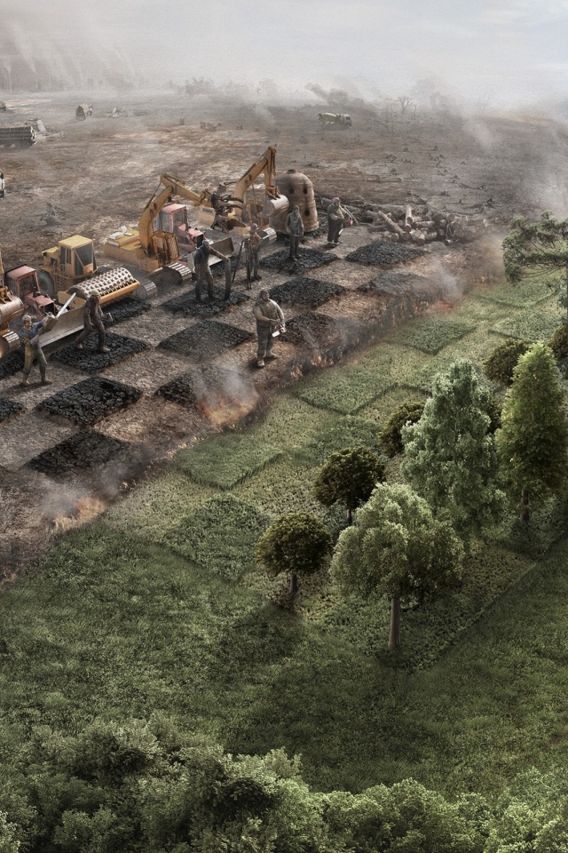 Цивилизация против природы обои