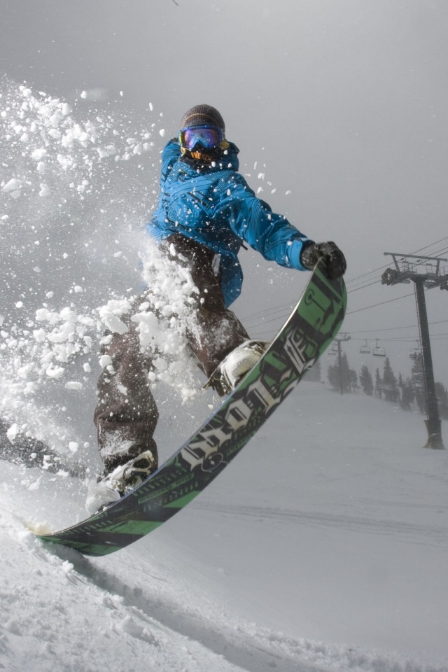 Сноубордист обои