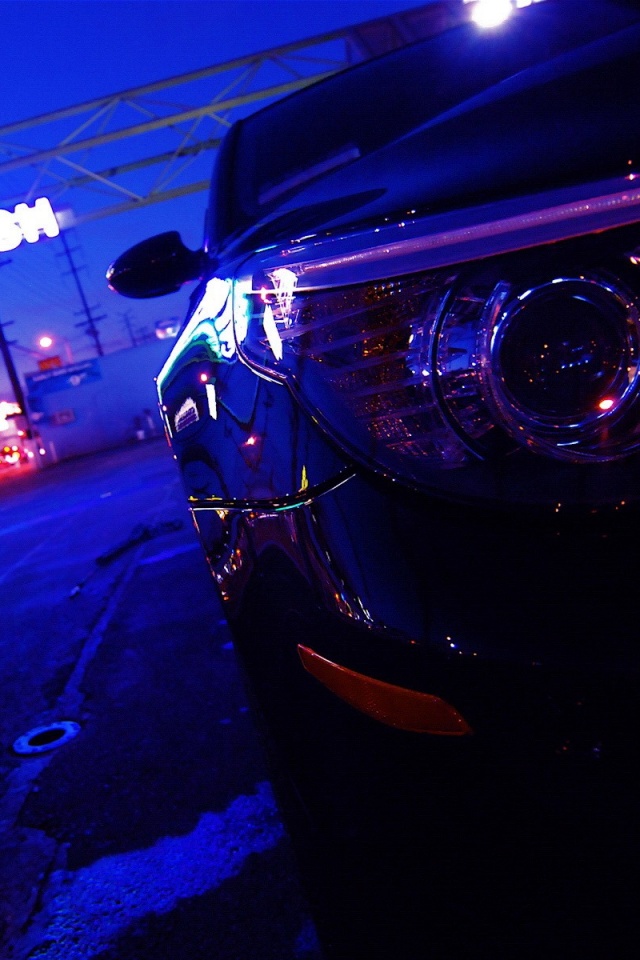 Ночная автомойка обои