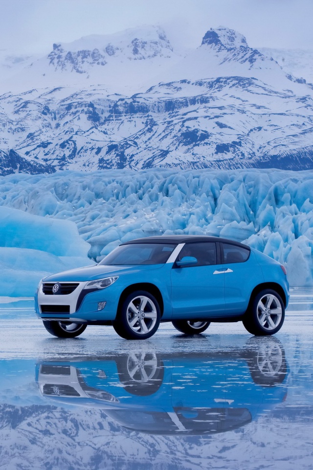 Внедорожник Фольксваген на льду обои