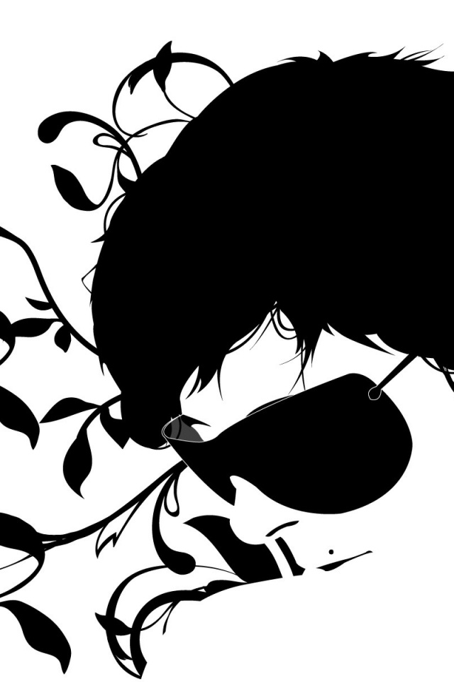 Парень на фоне узора обои