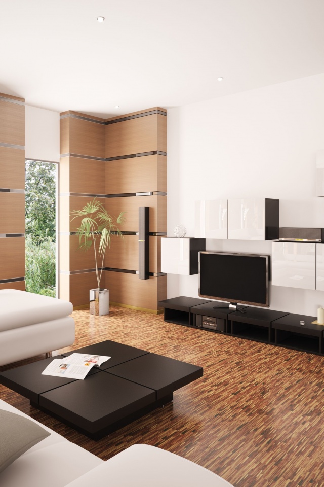 Дизайн гостиной обои