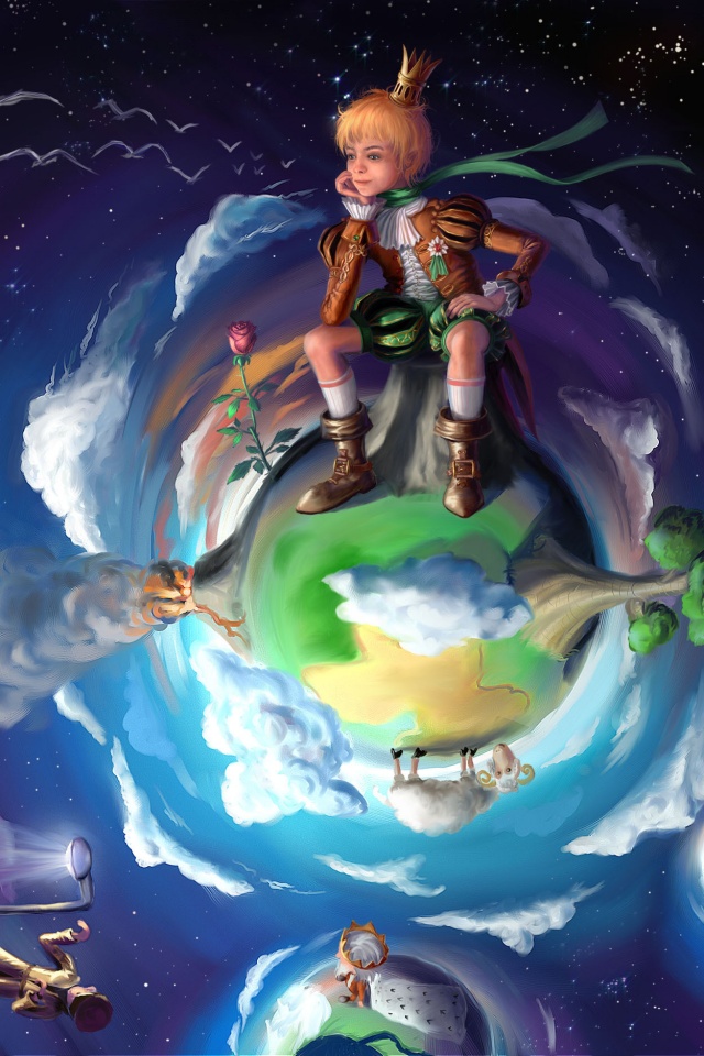 Арт на сказку Маленький Принц обои