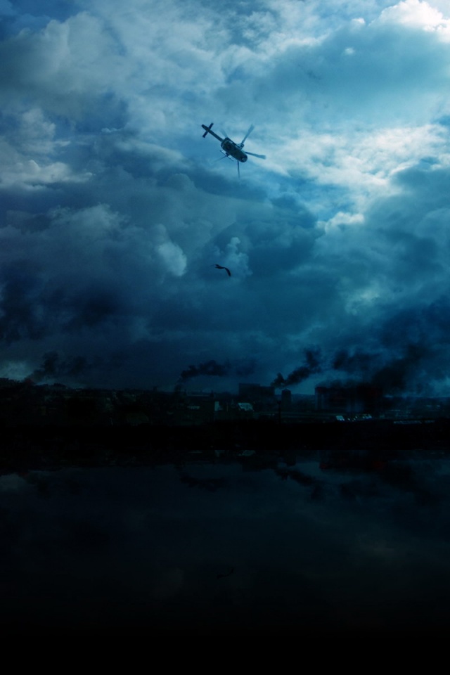 Дымящий город обои