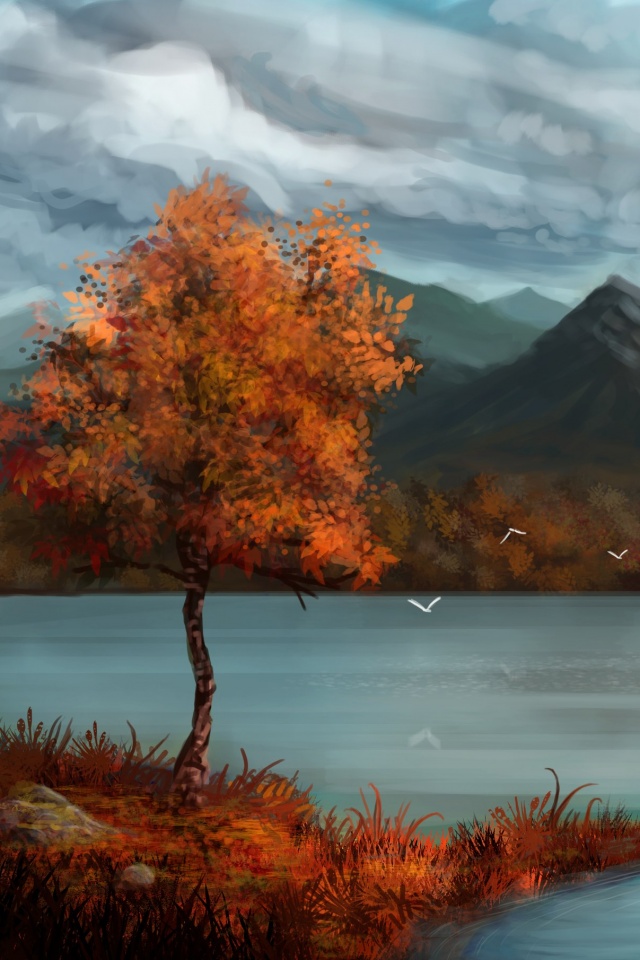 Осень в предгорье обои