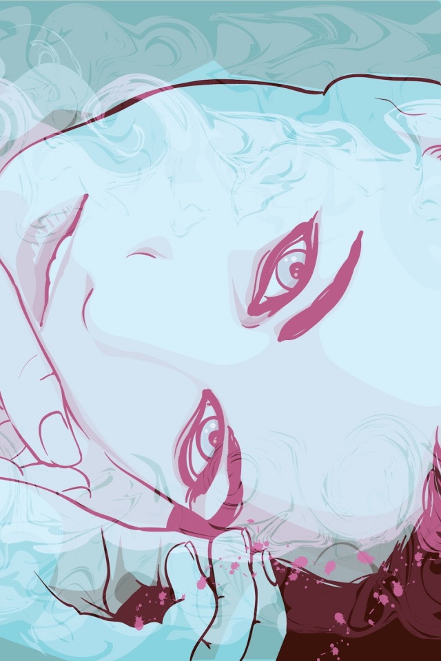 Рисунок девушки обои