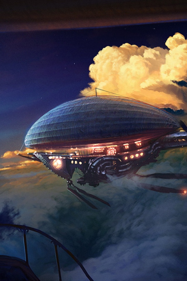 Инопланетный дирижабль обои