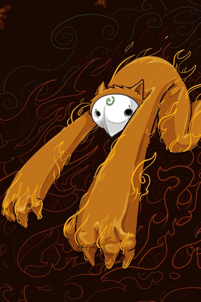 Огненный монстр обои