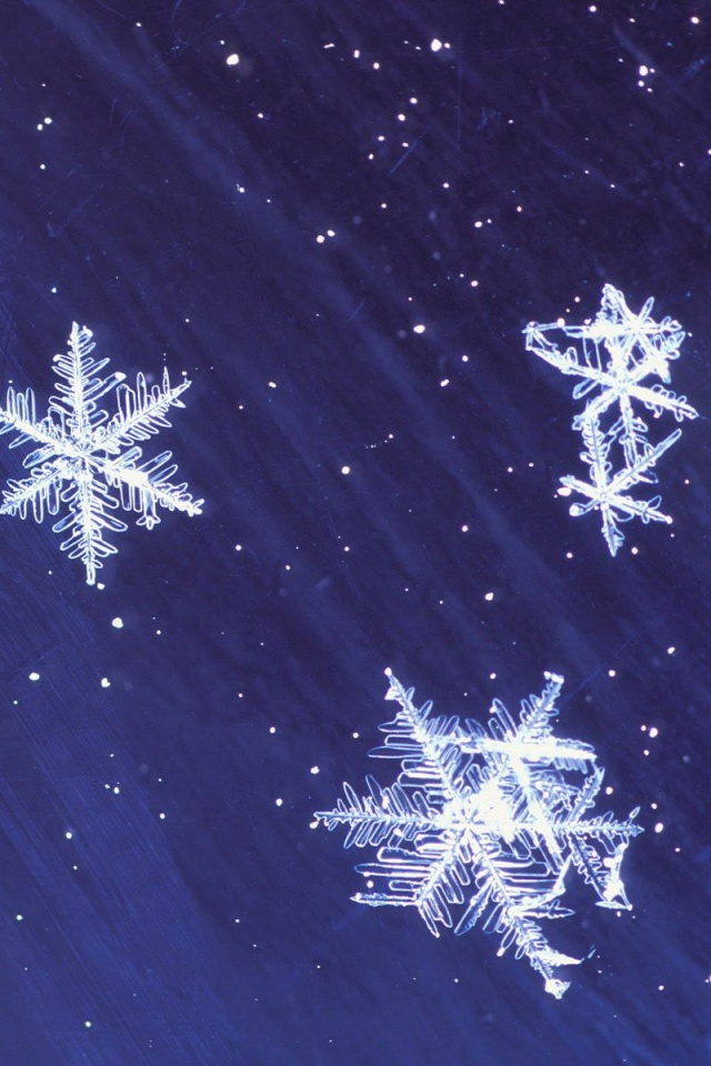 Снежинки обои