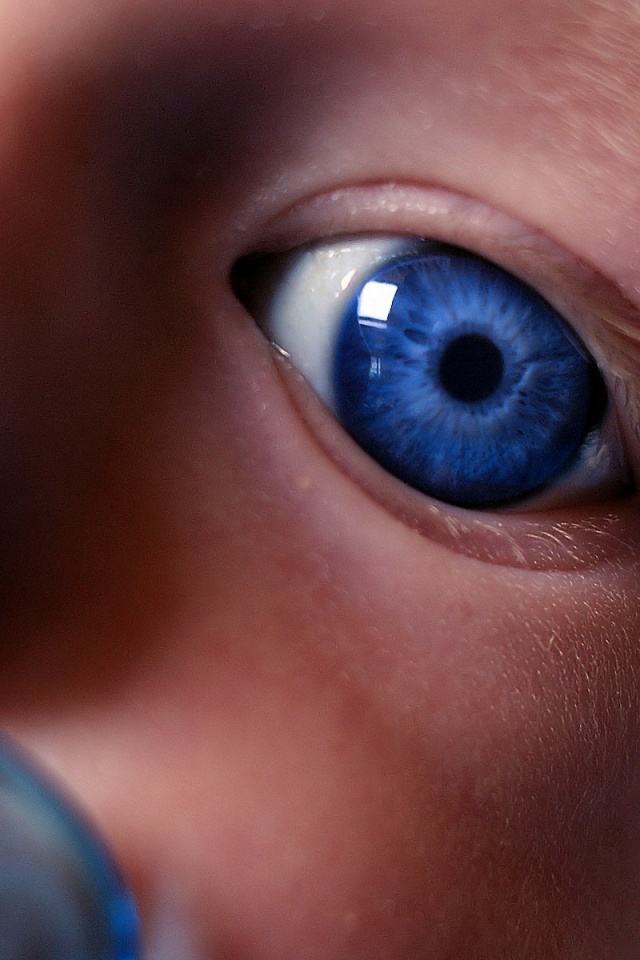 Синий глаз ребенка обои
