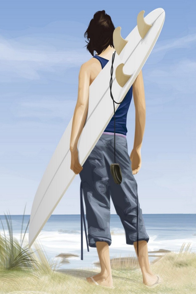 В ожидании волны обои