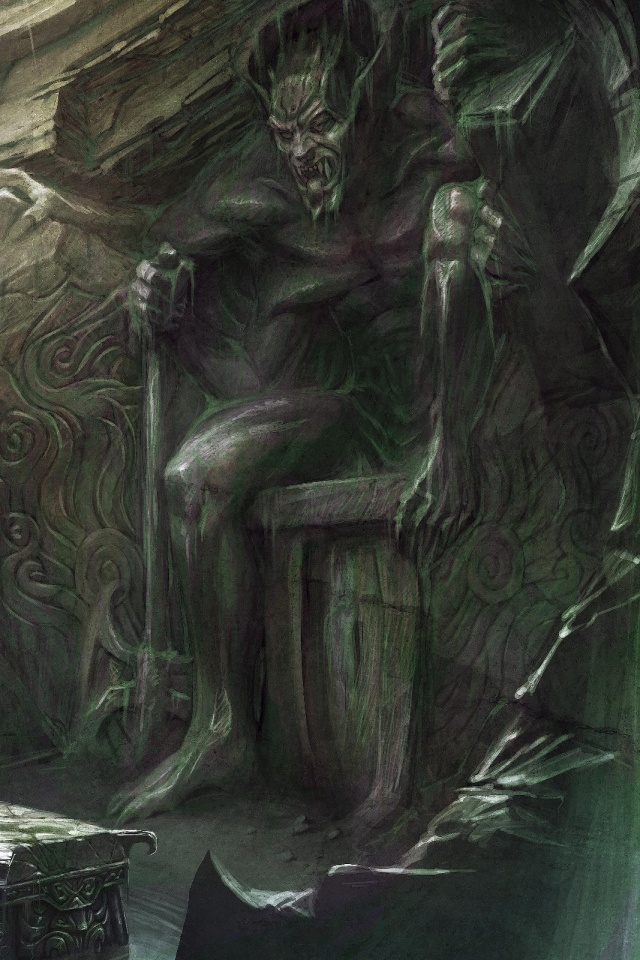 Довакин и Барбас в святилище Клавикуса Вайла обои