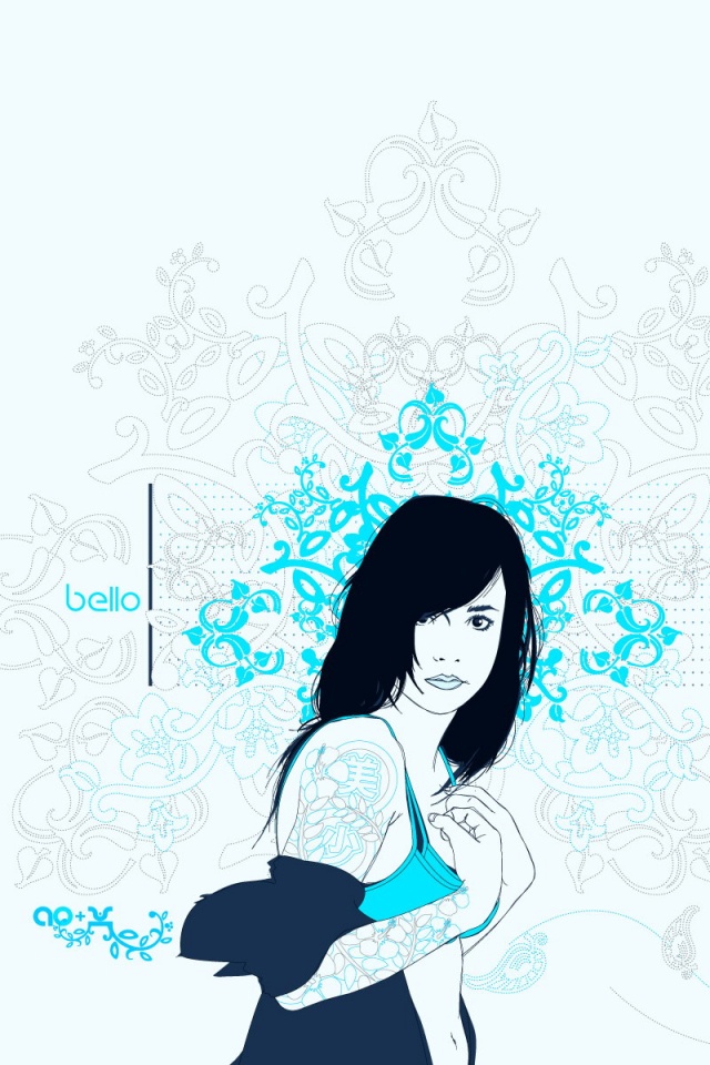 Векторная девушка обои