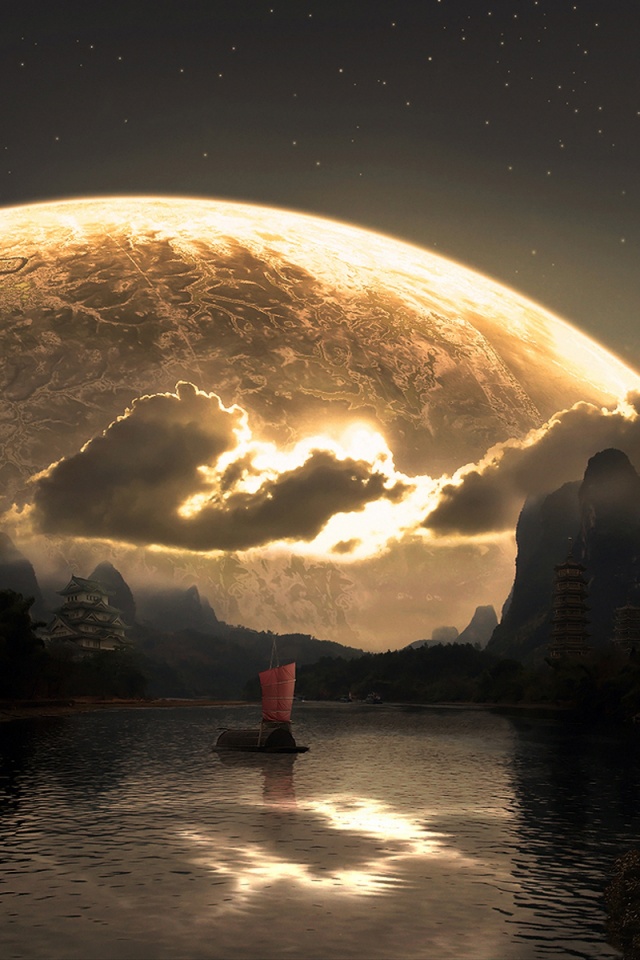 Инопланетный вечер обои