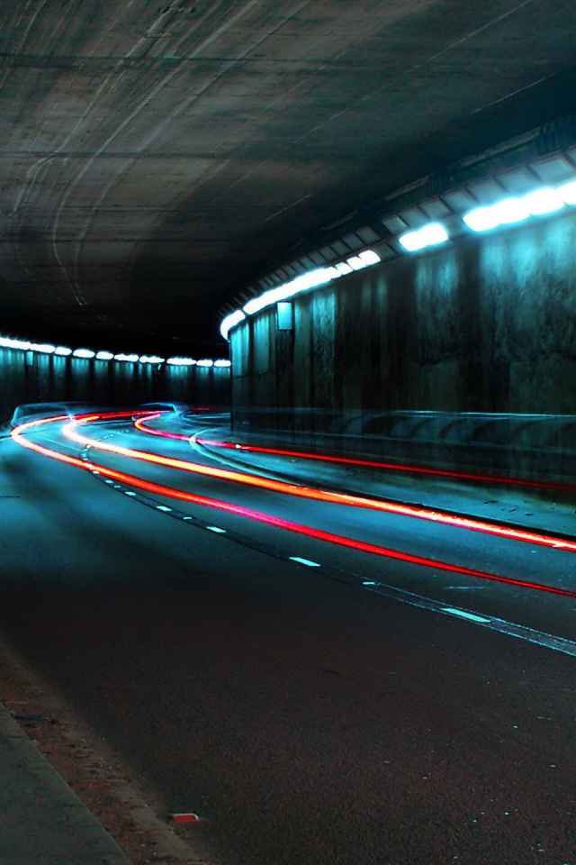 Огни в тоннеле обои