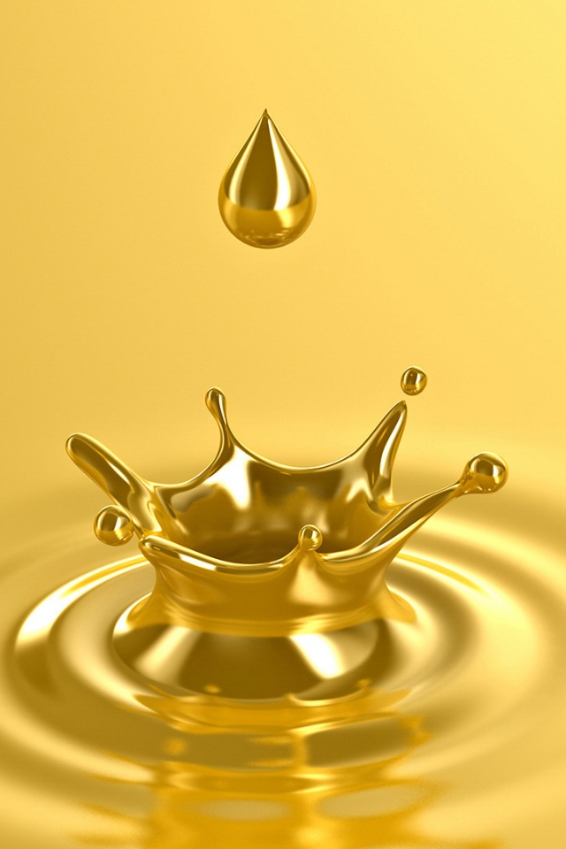 Золотая капля обои