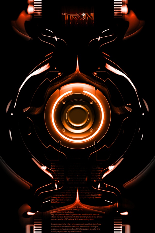 Tron Data Amber обои