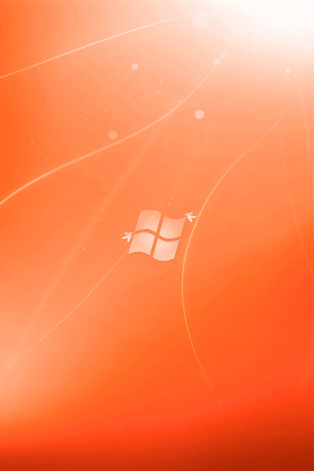 Оранжевый логотип Windows обои