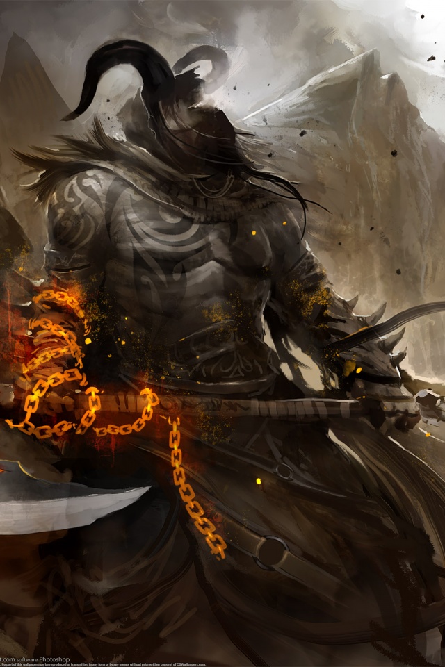 Демон с топором обои