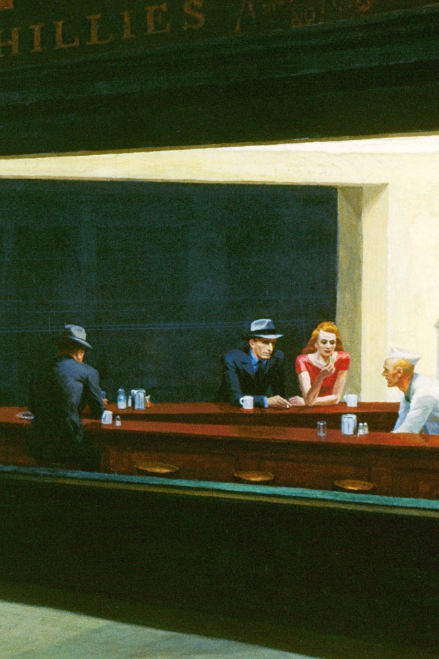 Ночное кафе обои