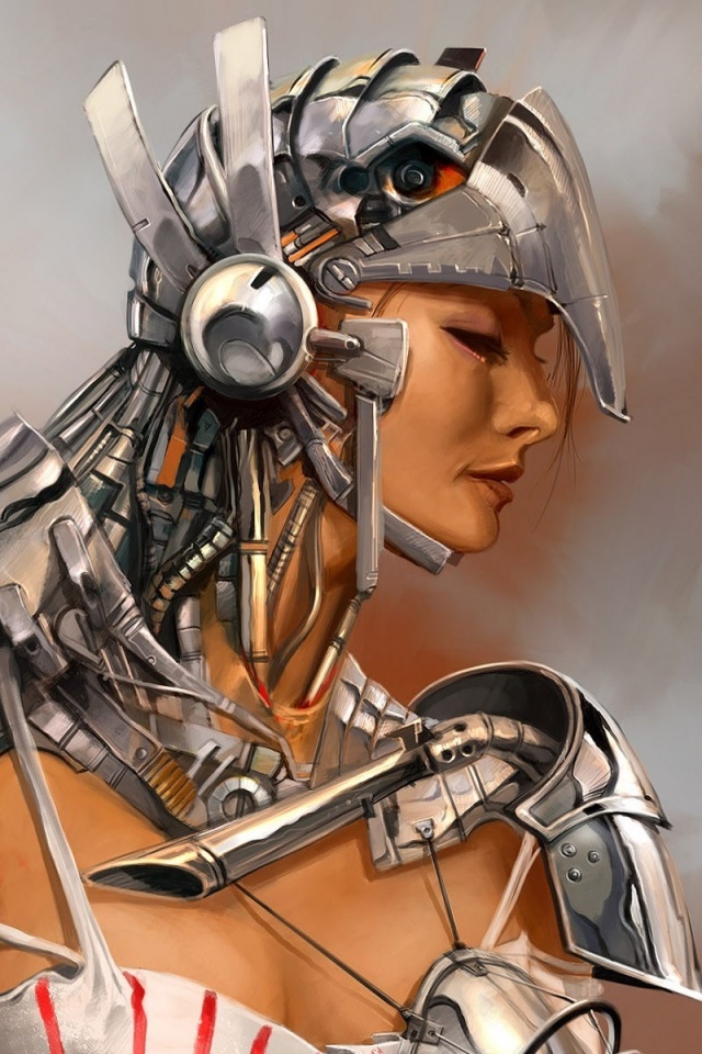 Девушка в силовой броне обои