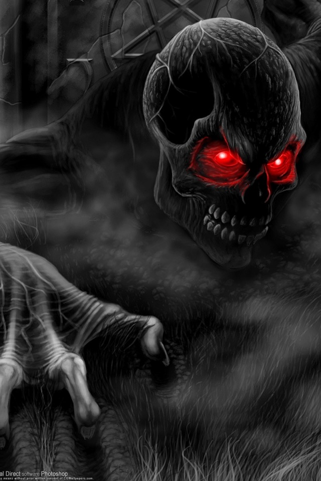 Черный труп вылезает из могилы обои