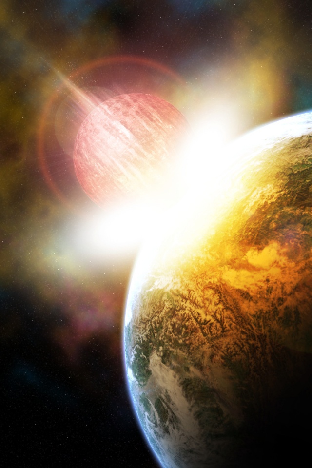 Восход за горизонтом обои