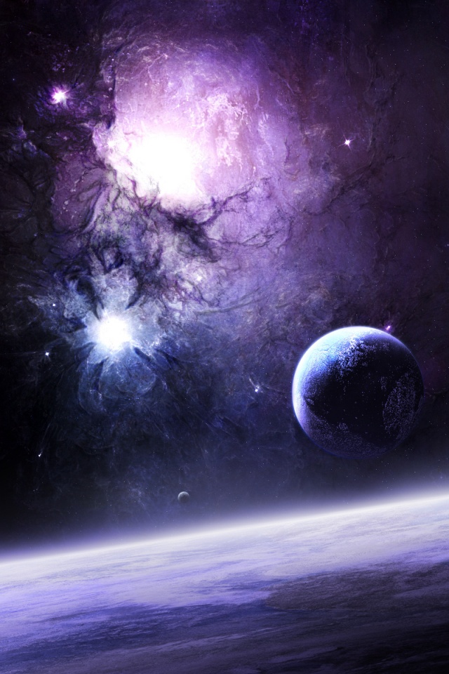 Черный космический туман обои