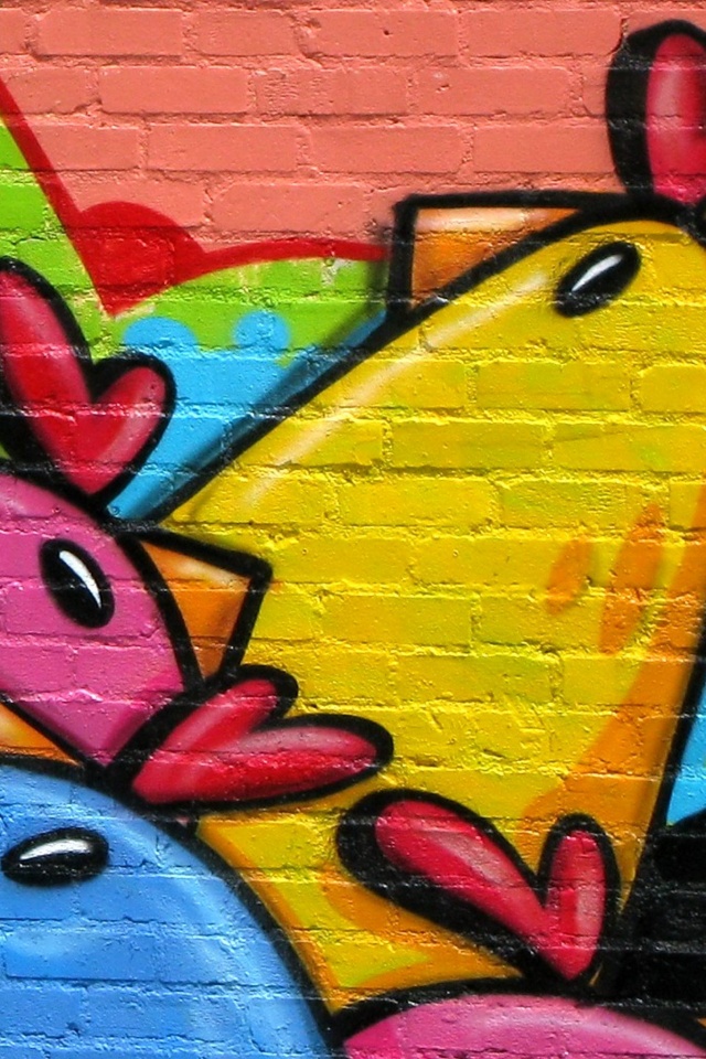 Граффити Курица с цыплятами обои