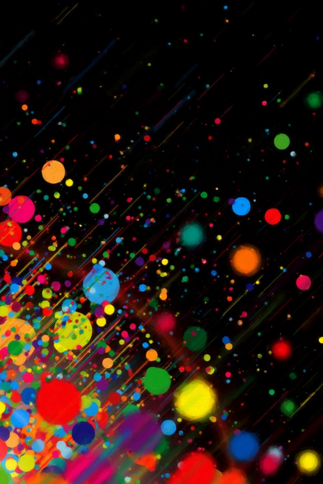 Полёт разноцветных кругов обои