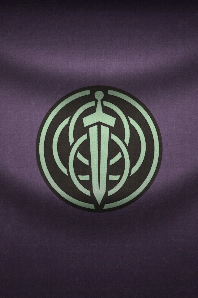 Меч на фоне колец обои