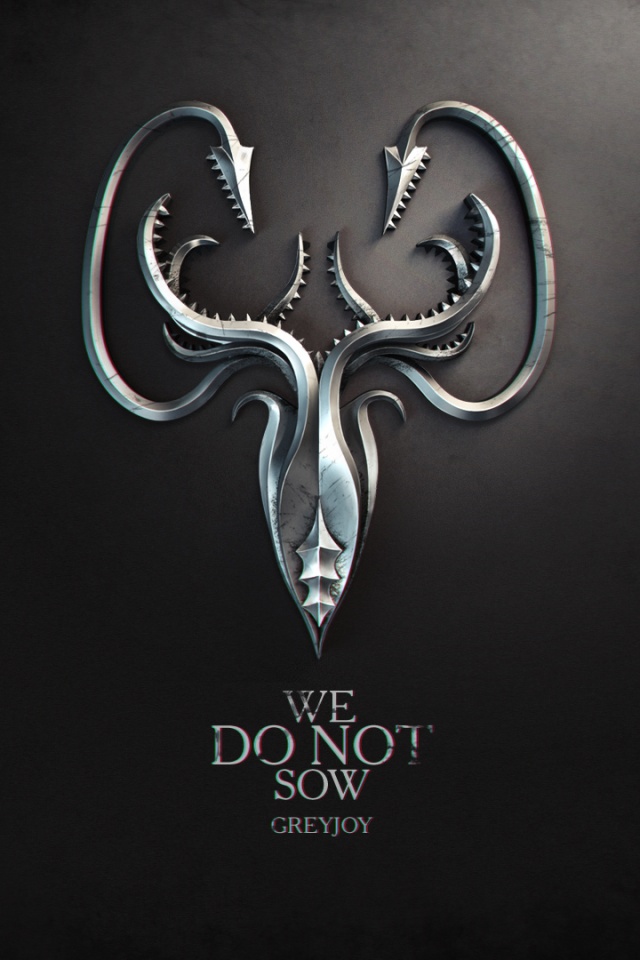 Металлический герб дома Грейджой обои