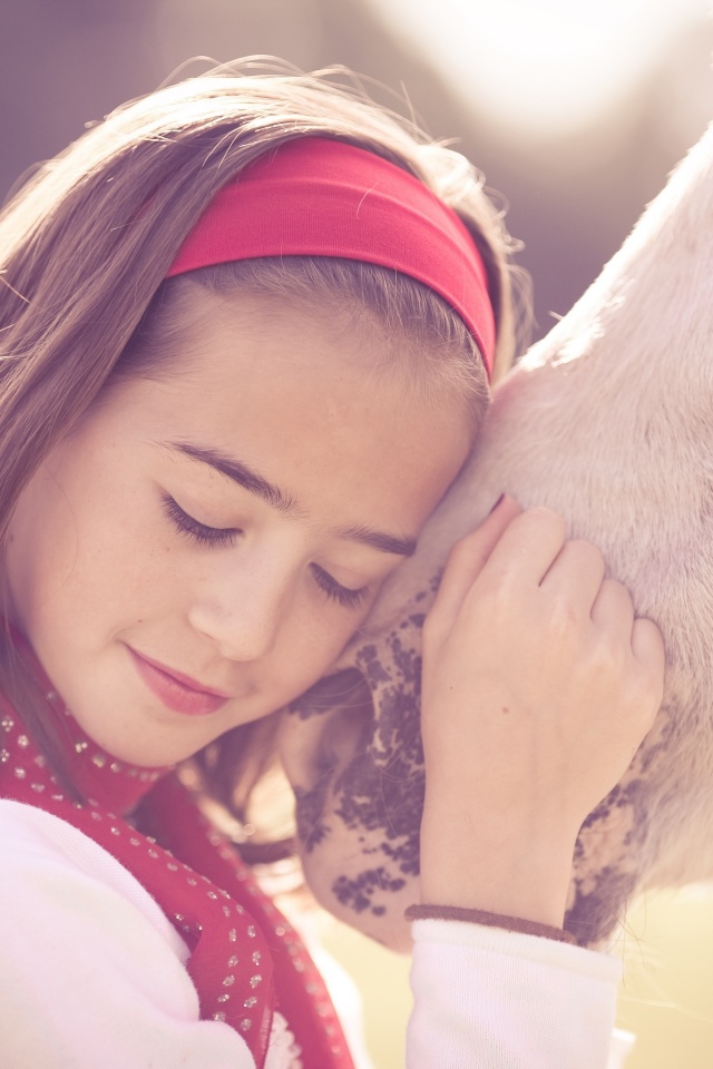 Девочка и лошадь обои