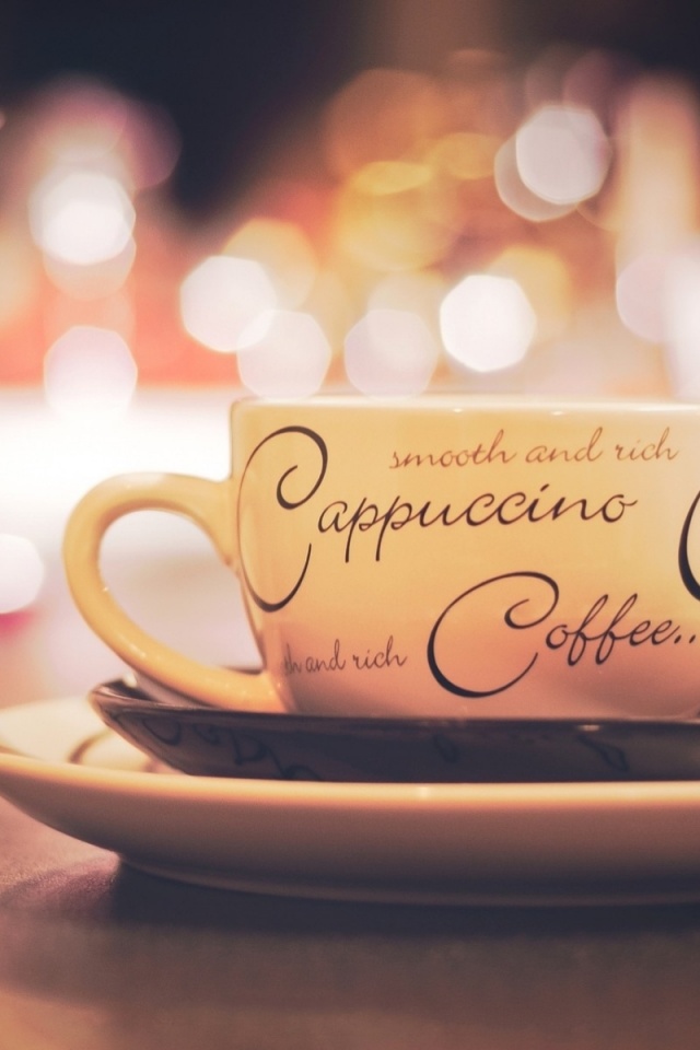 Чашечка капучино обои